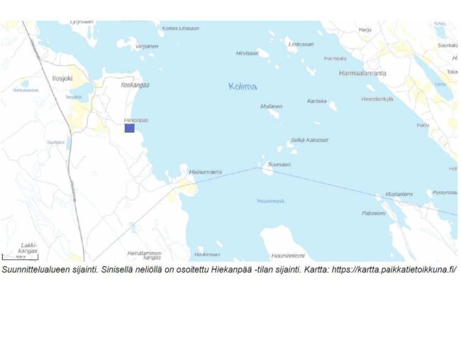 Hiekanpään RAK_sijaintikartta